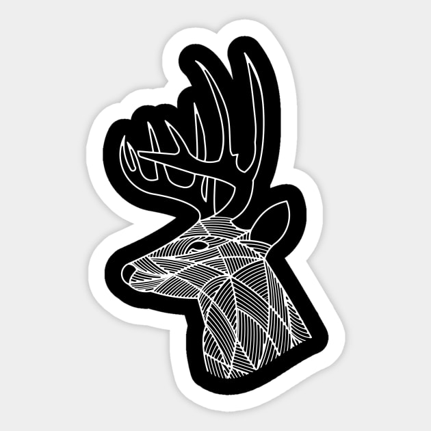Deer Head Sticker by Skilline